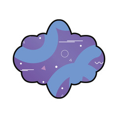 Frame with memphis style design