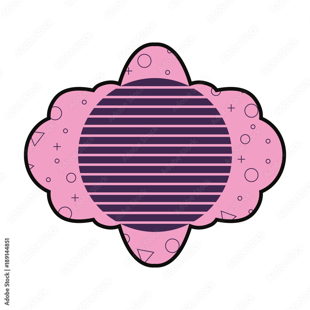 Poster frame with memphis style design