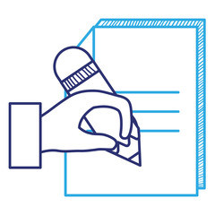 paper document with hand writen vector illustration design