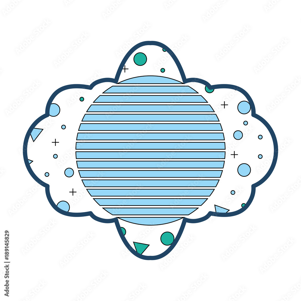 Poster frame with memphis style design
