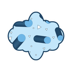 Frame with memphis style design