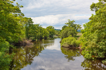 Fototapeta na wymiar River Swale Flowing Through Yorkshire