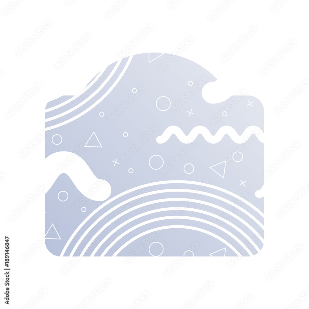 Poster frame with memphis style design