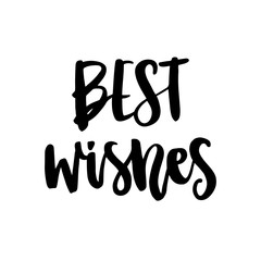 The hand-drawing quote: Best wishes, in a trendy calligraphic style. Merry Christmas card. It can be used for card, mug, brochures, poster, t-shirts, phone case etc.