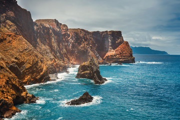 Cliffs at Ponta de Sao Lourenco, Madeira, Portugal