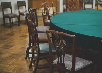Table with chairs during the Russian Empire.
