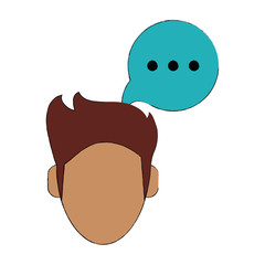 Man faceless cartoon icon vector illustration graphic design