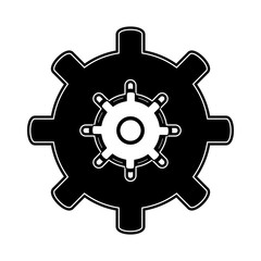 Obraz premium Gear machinery piece icon vector illustration graphic design