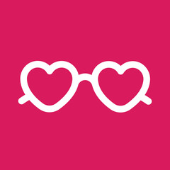 Love glasses. Heart shaped fashion style glasses. 