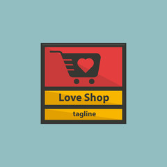 Love shop logo design