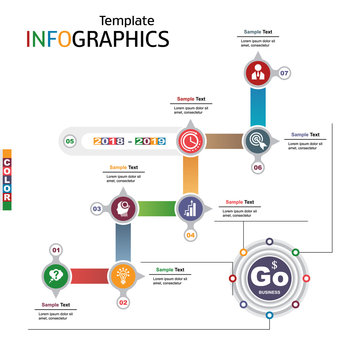 infographics business template elements