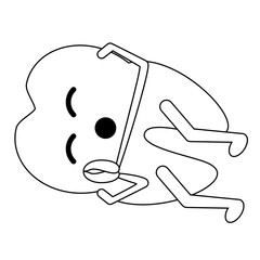 kawaii tooth icon image