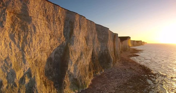 Les falaises de la c&ocirc;te picarde &agrave; Ault (Picardie, Hauts-de-France)