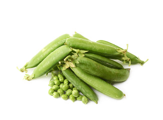 Green pea bean isolated