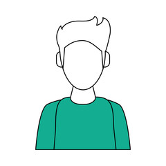 Man faceless cartoon icon vector illustration graphic design