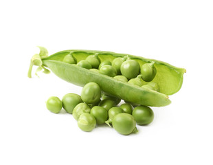 Green pea bean isolated