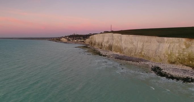 Les falaises de la c&ocirc;te picarde &agrave; Ault (Picardie, Hauts-de-France)