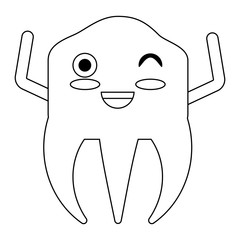 kawaii tooth icon image