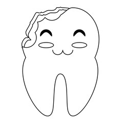 kawaii tooth icon image