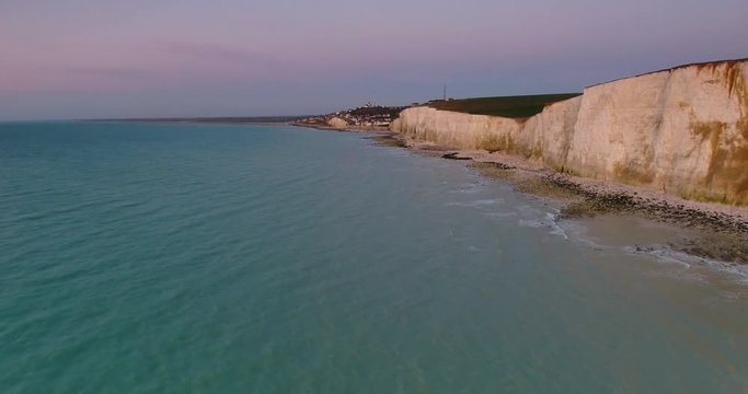 Les falaises de la c&ocirc;te picarde &agrave; Ault (Picardie, Hauts-de-France)
