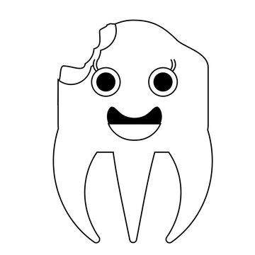 kawaii tooth icon image