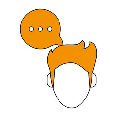 Man faceless cartoon icon vector illustration graphic design