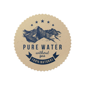 Pure water label template