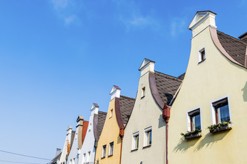 Obraz premium townhouses with traditional gables