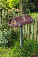 Wooden mail box