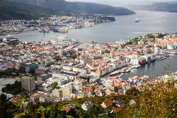 Obraz premium Bergen city