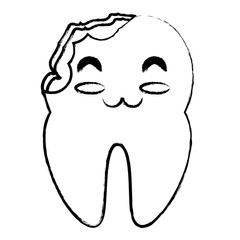 kawaii tooth icon image