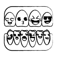 cartoon teeth icon image