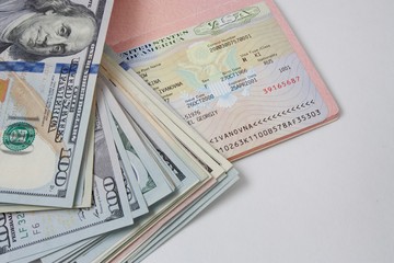 Cash, passport, visa,chance.