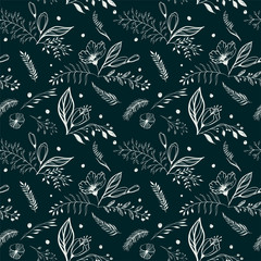 Floral seamless background - pattern for continuous replicate.
