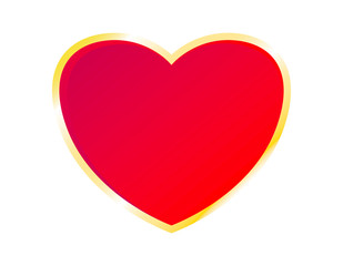 Vector of golden heart icon