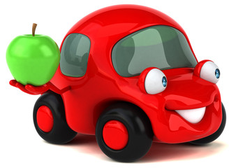 Fototapeta na wymiar Fun car - 3D Illustration