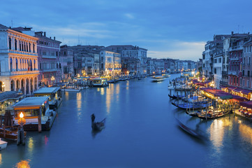 Fototapeta premium Grand Canal of Venice, Italy at dusk