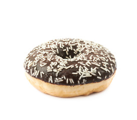 Single glazed donut isolated