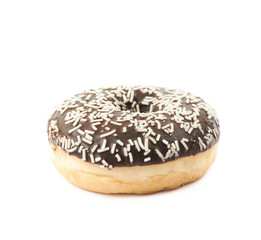 Single glazed donut isolated