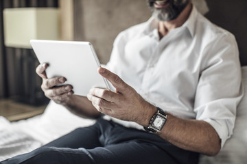 Businessman Holding Tablet