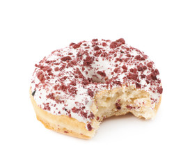 Single glazed donut isolated