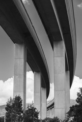 Underside of an elevated road
