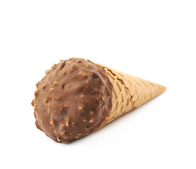 Ice cream waffle cone isolated