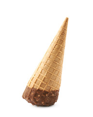 Ice cream waffle cone isolated