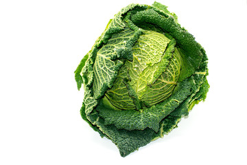 vegetables-isolated kale, cabbage  - fresh, green  and raw