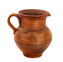 Jugs on white background