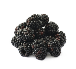 Pile of blackberries isolated