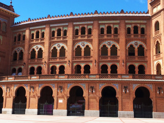 The famous bullring (Plaza de Toros de Las Ventas) in Madrid Spain.