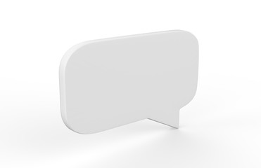 3d speech bubble box, 3d illustration