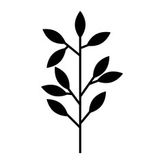 spring branch with green leaves natural vector illustration